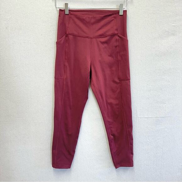 Girlfriend Collective compressive pocket crop legging in Plum size medium - Picture 14 of 14